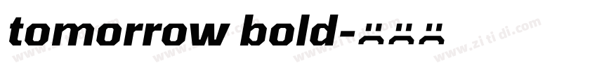 tomorrow bold字体转换